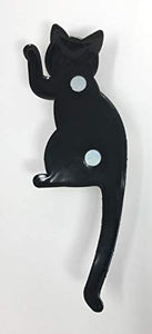 REX AND ROVER Cat Kitchen Gifts - Oven Mitt with Black Cat Shaped Magnetic Hook - 2 Piece Set