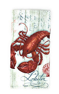 Lobster & Crab Nautical Kitchen Towels Dishtowel Set for Cleaning, Drying, Polishing and Baking