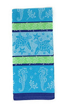 Load image into Gallery viewer, Sea Turtle Kitchen Towel with Turtle Shaped Dish in Blue or Green
