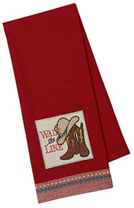 Western Kitchen Towels Set with Cowboy Hat and Boot Towel,  Horse Print and Plaid Towel
