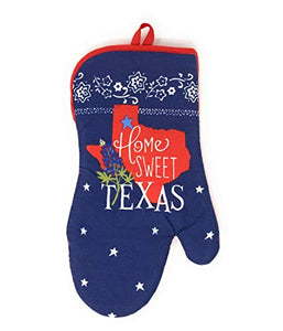 Home Sweet Texas Potholders Oven Mitt and Magnetic Hanging Hooks