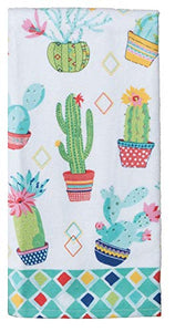 Cactus Themed Decorative Cotton Kitchen Towel Set