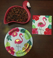 Load image into Gallery viewer, Flamingo Shaped Dip Bowl and Spreader plus Cocktail Napkins and Party Plates