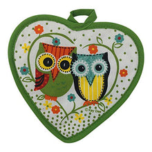 Load image into Gallery viewer, Owl Potholders and Oven Mitt
