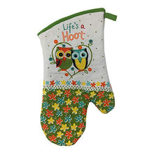 Load image into Gallery viewer, Owl Potholders and Oven Mitt