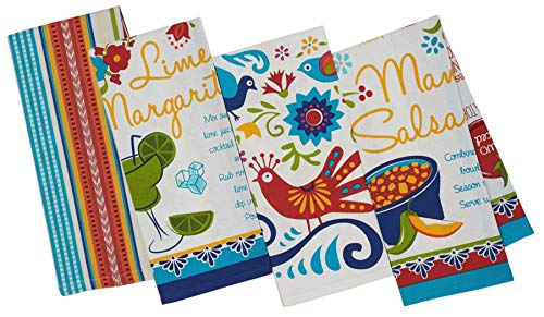 Mexican Food Theme Baja Cantina Kitchen Towel Four Pack