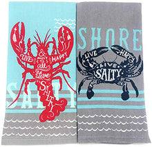 Load image into Gallery viewer, Live Salty Lobster &amp; Crab Kitchen Towels