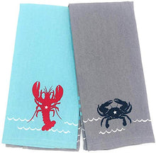 Load image into Gallery viewer, Live Salty Lobster &amp; Crab Kitchen Towels