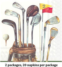 Load image into Gallery viewer, Cocktail Napkins, Set of 4, Golf Themes