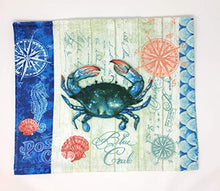 Load image into Gallery viewer, Lobster &amp; Crab Nautical Kitchen Towels Dishtowel Set for Cleaning, Drying, Polishing and Baking