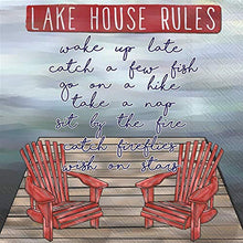 Load image into Gallery viewer, Cocktail Napkins, Set of 4 Lake &amp; Canoe Themes