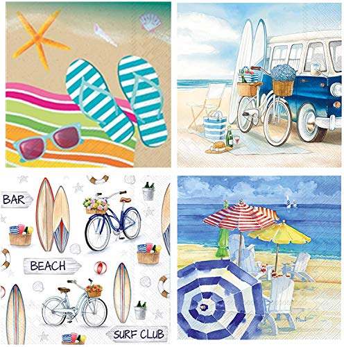Cocktail Napkins, set of 4 Beach & Summer Themes
