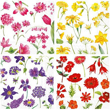 Load image into Gallery viewer, Cocktail Napkins, Set of 4, Red, Yellow, Pink, Purple Floral Designs