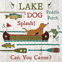 Load image into Gallery viewer, Cocktail Napkins, Set of 4 Lake &amp; Canoe Themes